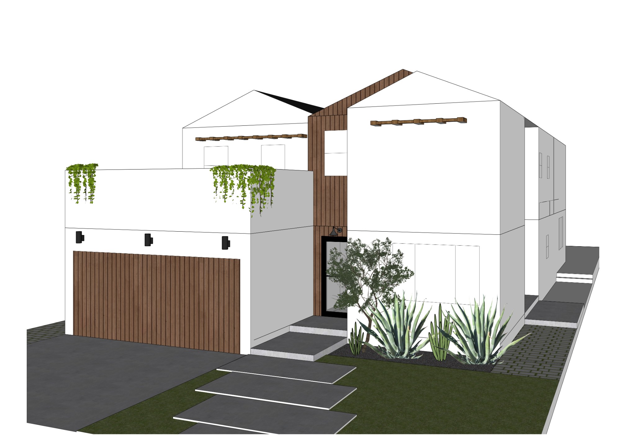 The 3D model angle for the same exterior view
