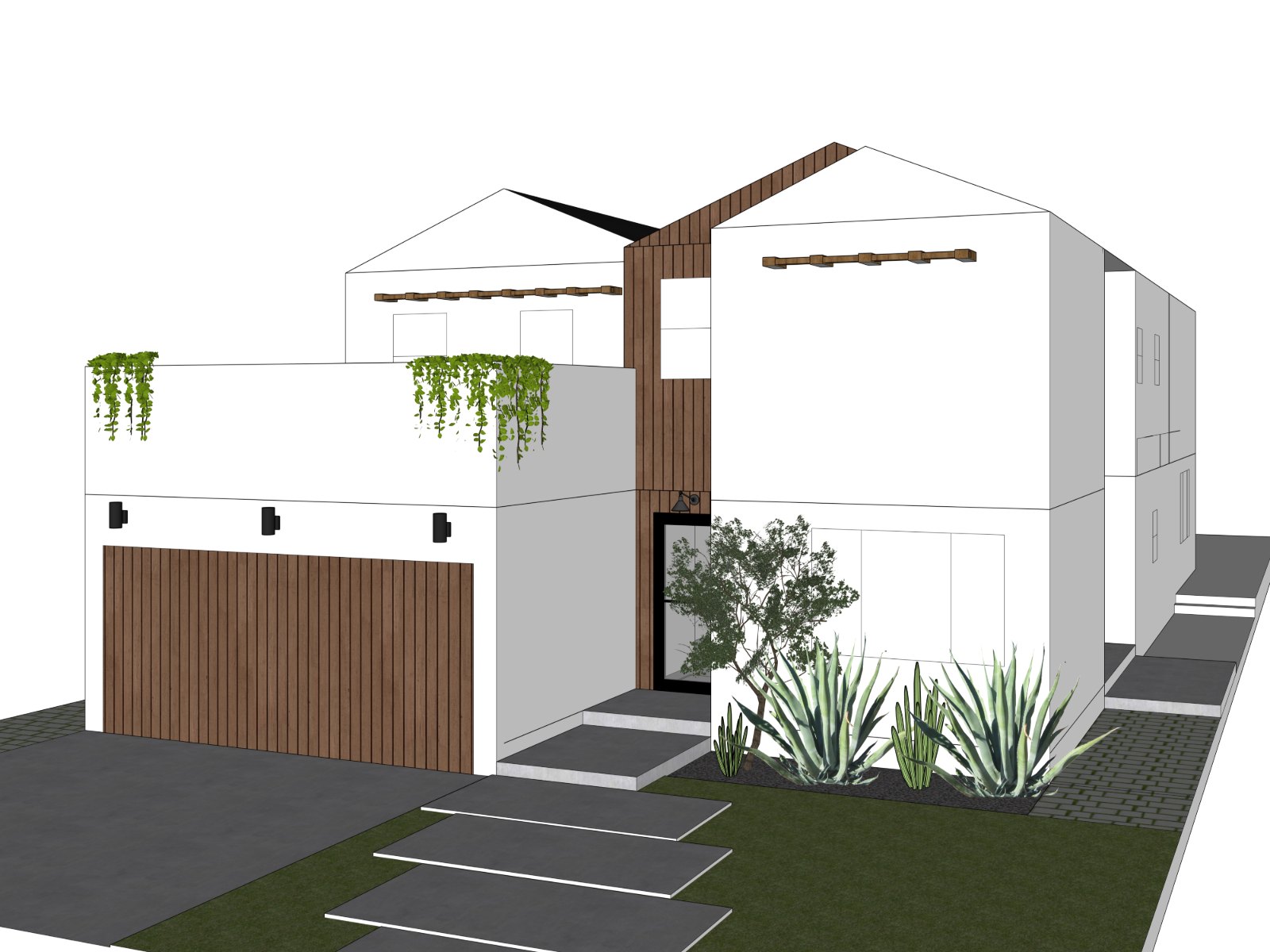 From exterior to interior: 3D model view 1