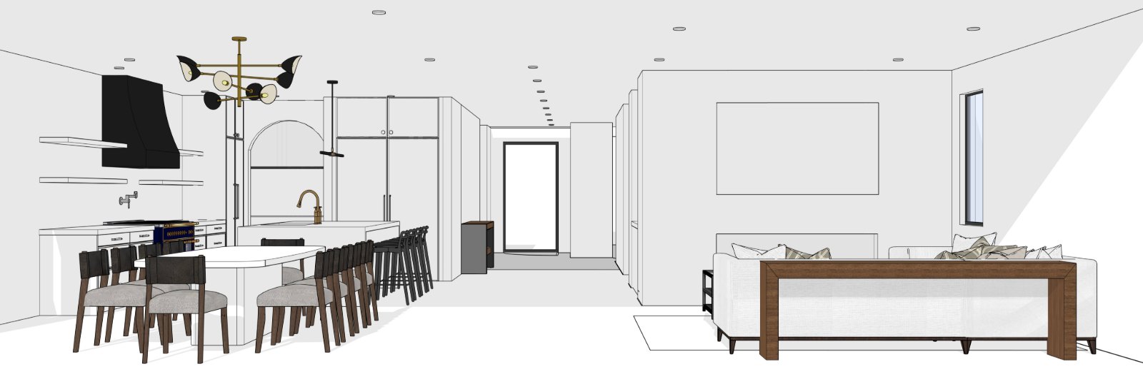 From exterior to interior: 3D model view 2