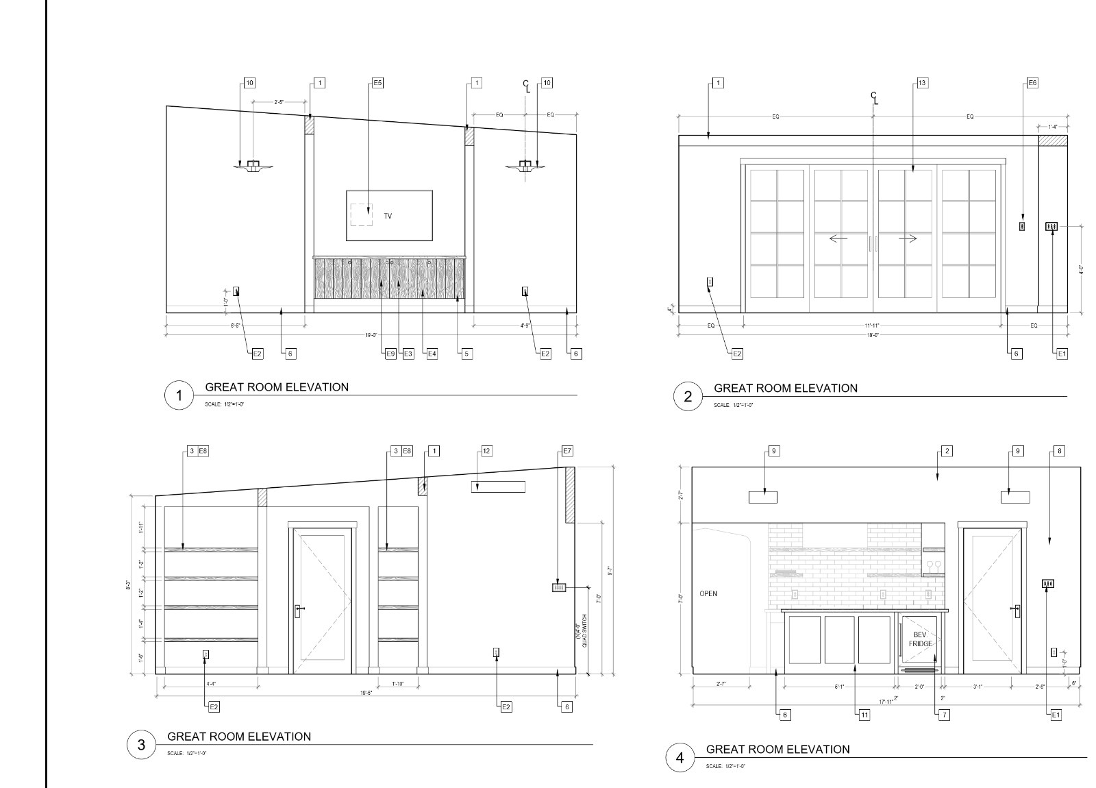 Four rooms for a client presentation: client drawing 2