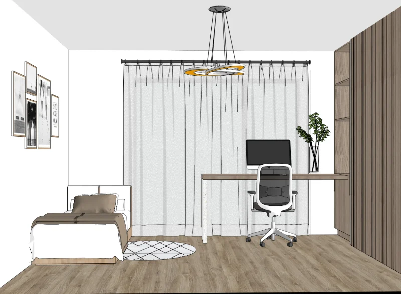 Two-story home · textured, view 4 in SketchUp