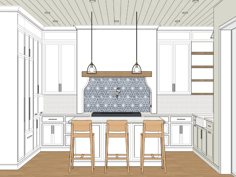 Kitchen · textured, view 2 in SketchUp