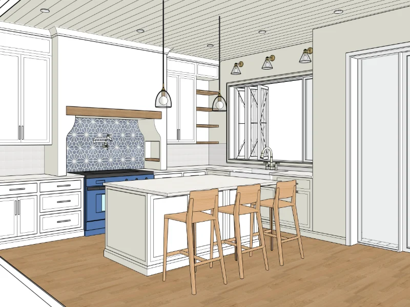 Kitchen · textured, view 4 in SketchUp