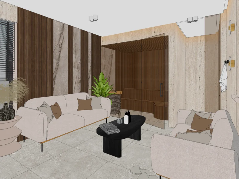 Spa · textured, view 4 in SketchUp